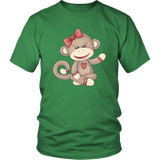 GIRL SOCK MONKEY Unisex T-Shirt - J & S Graphics