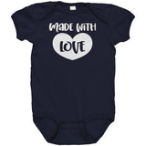 MADE WITH LOVE Baby One Piece Snap Bodysuit