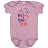 MY FIRST 4th of JULY Baby's First Snap One Piece Bodysuit