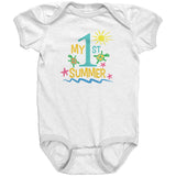 MY FIRST SUMMER Baby's First Snap One Piece Bodysuit