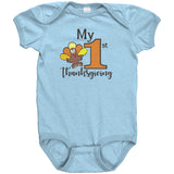 MY FIRST THANKSGIVING Baby's First Snap One Piece Bodysuit