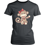 GIRL SOCK MONKEY Women's T-shirt - J & S Graphics