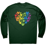 Rainbow Pride Heart Unisex Long Sleeve T-Shirt