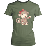 GIRL SOCK MONKEY Women's T-shirt - J & S Graphics