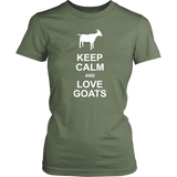 KEEP CALM and LOVE GOATS Women's T-Shirt - J & S Graphics