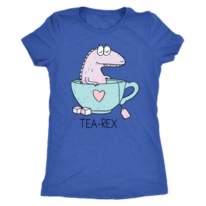 TEA REX - Humorous Women's Triblend T-Shirt, T-Rex - J & S Graphics