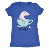 TEA REX - Humorous Women's Triblend T-Shirt, T-Rex - J & S Graphics