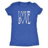 LOVE Women's Triblend T-Shirt - J & S Graphics