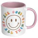 SEE GOOD IN ALL THINGS Retro Smiley 11oz COFFEE MUG