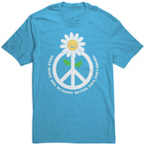 SMILE MORE Daisy and Peace Sign Unisex T-Shirt