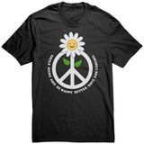 SMILE MORE Daisy and Peace Sign Unisex T-Shirt