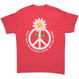 SMILE MORE Daisy and Peace Sign Unisex T-Shirt