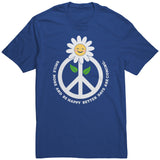 SMILE MORE Daisy and Peace Sign Unisex T-Shirt