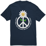 SMILE MORE Daisy and Peace Sign Unisex T-Shirt