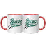 SOCCER DAD 11oz Color Accent COFFEE MUG