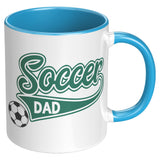 SOCCER DAD 11oz Color Accent COFFEE MUG