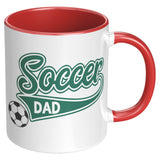 SOCCER DAD 11oz Color Accent COFFEE MUG