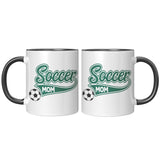 SOCCER MOM 11oz Color Accent COFFEE MUG
