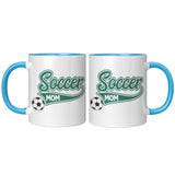 SOCCER MOM 11oz Color Accent COFFEE MUG