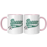 SOCCER MOM 11oz Color Accent COFFEE MUG
