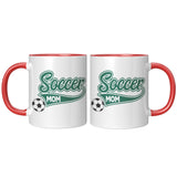 SOCCER MOM 11oz Color Accent COFFEE MUG