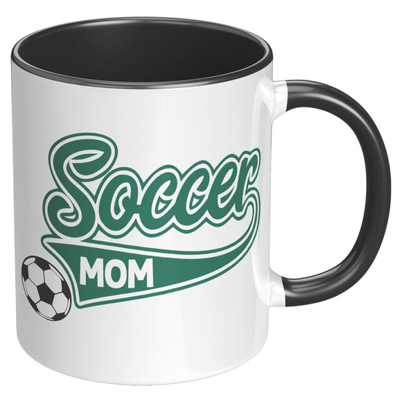 SOCCER MOM 11oz Color Accent COFFEE MUG