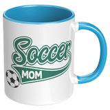 SOCCER MOM 11oz Color Accent COFFEE MUG