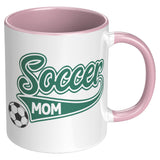 SOCCER MOM 11oz Color Accent COFFEE MUG