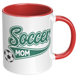 SOCCER MOM 11oz Color Accent COFFEE MUG