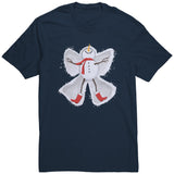 Snowman Snow Angel Unisex T-Shirt Winter Design