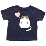 Cute KAWAII CAT with Heart Toddler T-Shirt