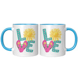 Summer LOVE Flip Flops 11oz Color Accent COFFEE MUG
