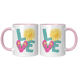 Summer LOVE Flip Flops 11oz Color Accent COFFEE MUG