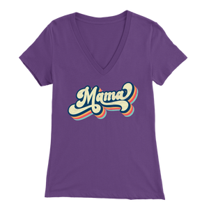 Retro 70's MAMA Women's V-Neck