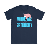 Wake Me When it's Saturday Sloth T-Shirt, Men's, Women's, Childrens