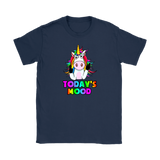 Today's Mood Unicorn giving the finger Men's and Women's T-Shirts