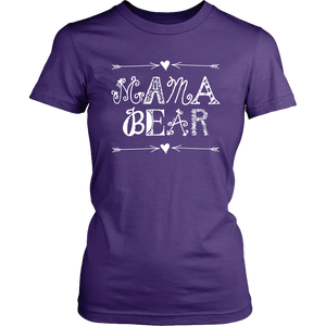 MAMA BEAR Design Women's Short Sleeve T-Shirt - J & S Graphics