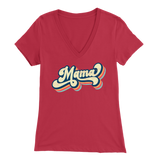 Retro 70's MAMA Women's V-Neck