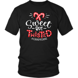 SWEET but TWISTED Candy Cane Unisex T-Shirt - J & S Graphics