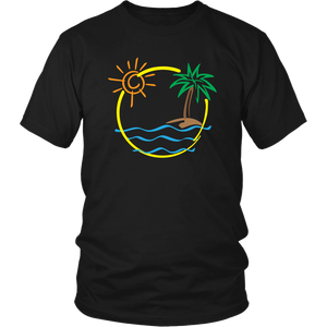 TROPICAL BEACH ISLAND Unisex T-Shirt - J & S Graphics