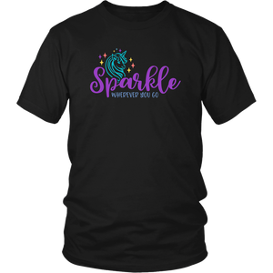 Unisex Unicorn T-Shirt SPARKLE Wherever You Go - J & S Graphics