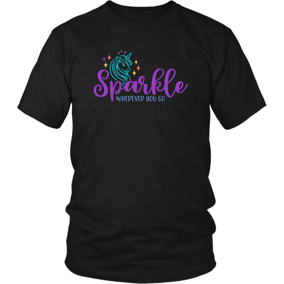 Unisex Unicorn T-Shirt SPARKLE Wherever You Go - J & S Graphics