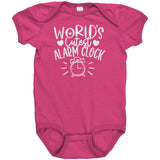 World's Cutest Alarm Clock Baby One Piece Snap Bodysuit