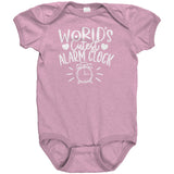 World's Cutest Alarm Clock Baby One Piece Snap Bodysuit