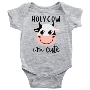 Holy Cow, I'm Cute Baby Snap Bodysuit Onesie