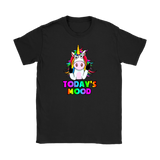 Today's Mood Unicorn giving the finger Men's and Women's T-Shirts