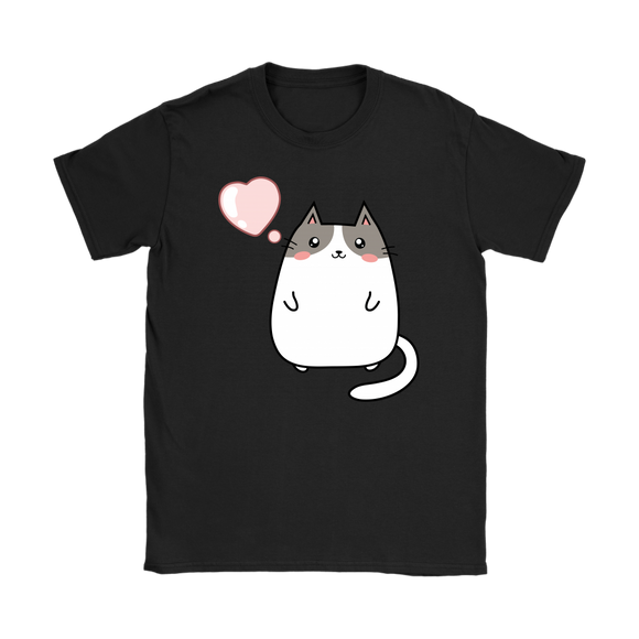 Cute KAWAII CAT with Heart Women's T-Shirt