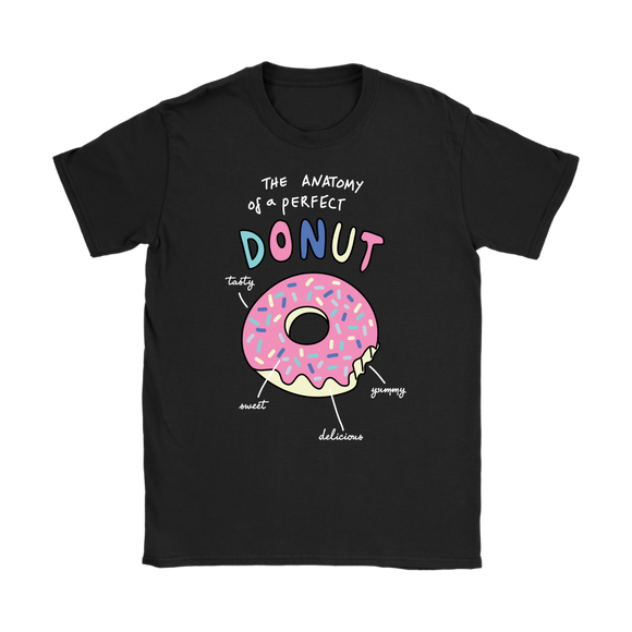 The ANATOMY of a DONUT Women's T-Shirt - J & S Graphics