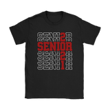 SENIOR Class 2021 T-Shirt, High School Color Burgundy, Men's & Women's