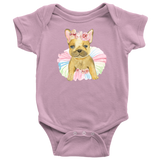 Adorable French Bulldog in TuTu, Frenchie Baby Snap Body Suit
